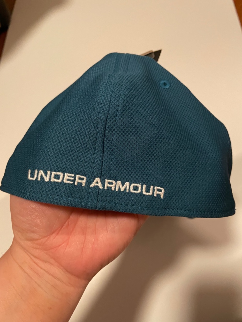 Under Armour Men’s Teal Performance Cap & White Logo Fitted Cap Size L/XL - Picture 3 of 5
